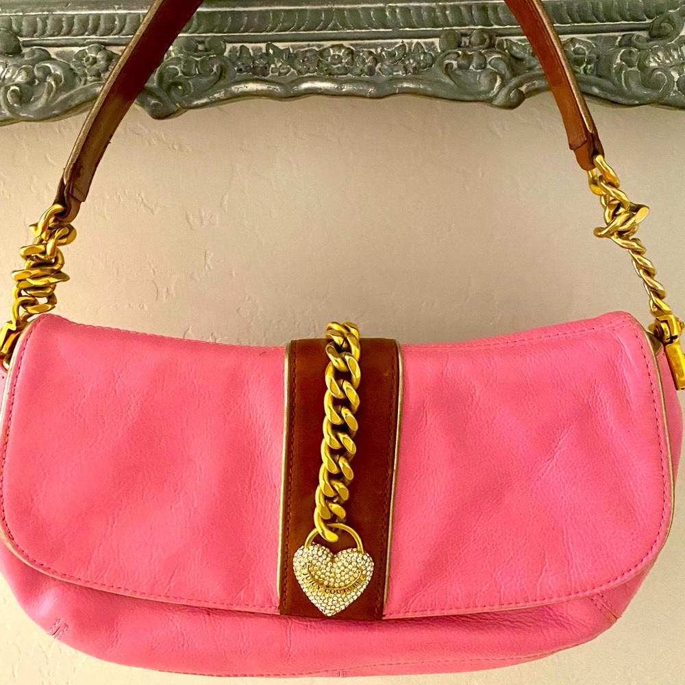 💓JUICY COUTURE Y2K Barbie Bubblegum Pink handbag 👑😱👛
